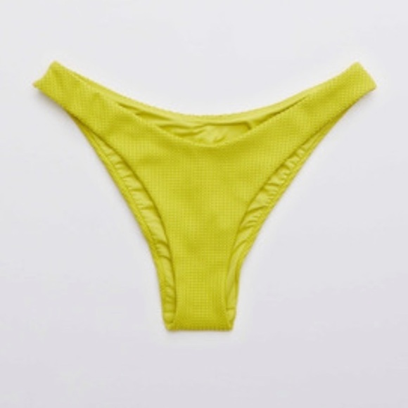 NEW Aerie Waffle Knit Super High Cut Cheekiest Bikini Bottoms - Picture 3 of 7